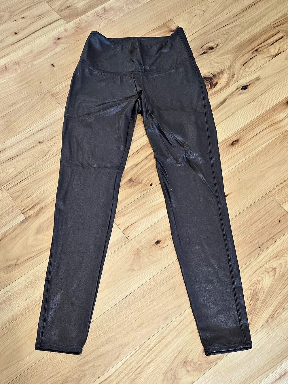 Time and Tru Women's Faux Leather Leggings Black Small